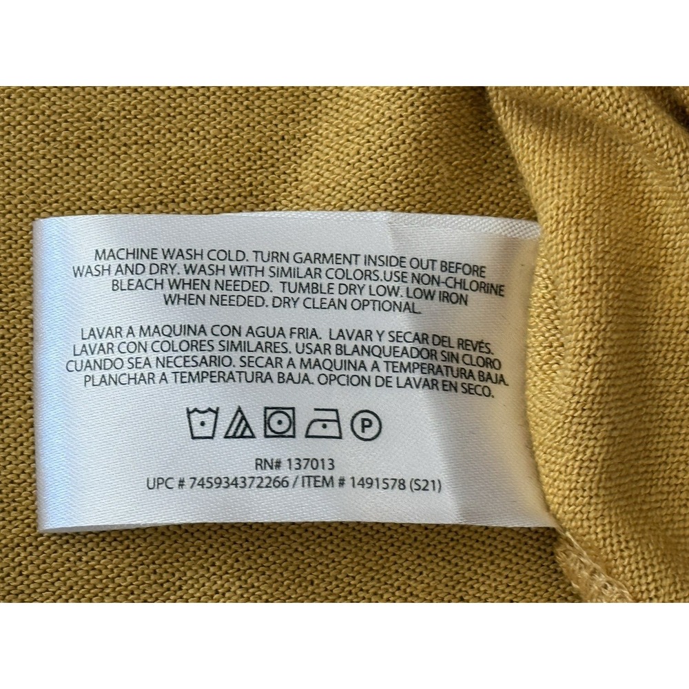 NWT ORVIS Women's Mustard Yellow V-Neck Short Sleeve Knit Casual Top Size XL - Picture 11 of 14